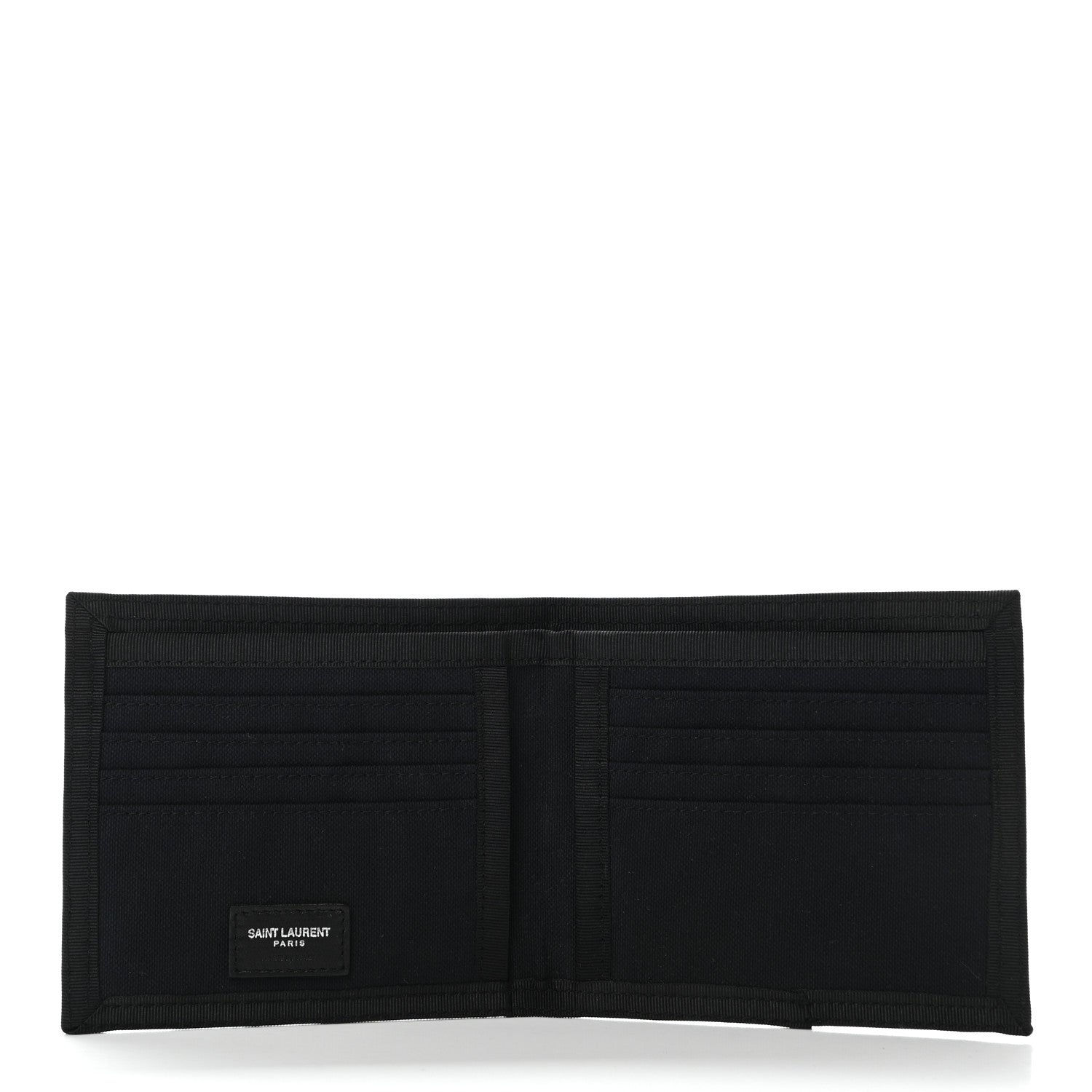 Saint Laurent Nylon Camouflage Buffalo Compact Wallet Kaki Black 5 of 7