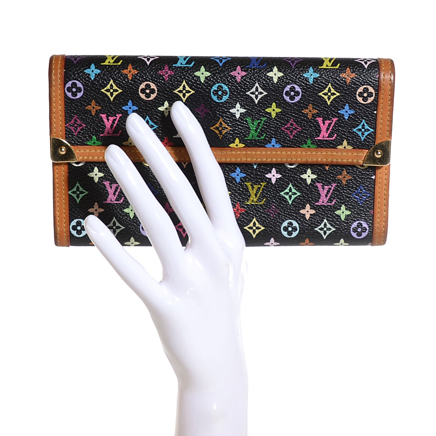 Monogram Multicolor Porte Tresor International Wallet Black