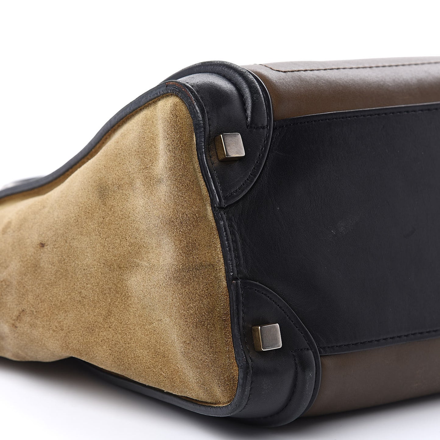 Smooth Calfskin Suede Micro Tri-Color Luggage