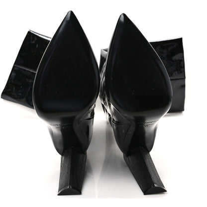 Saint Laurent Patent Over The Knee Boots 41 Black 5 of 6