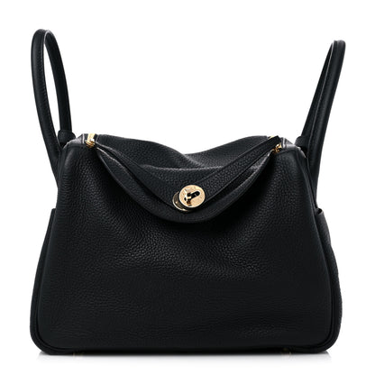 Hermes Taurillon Clemence Lindy 30 Black 1 of 9