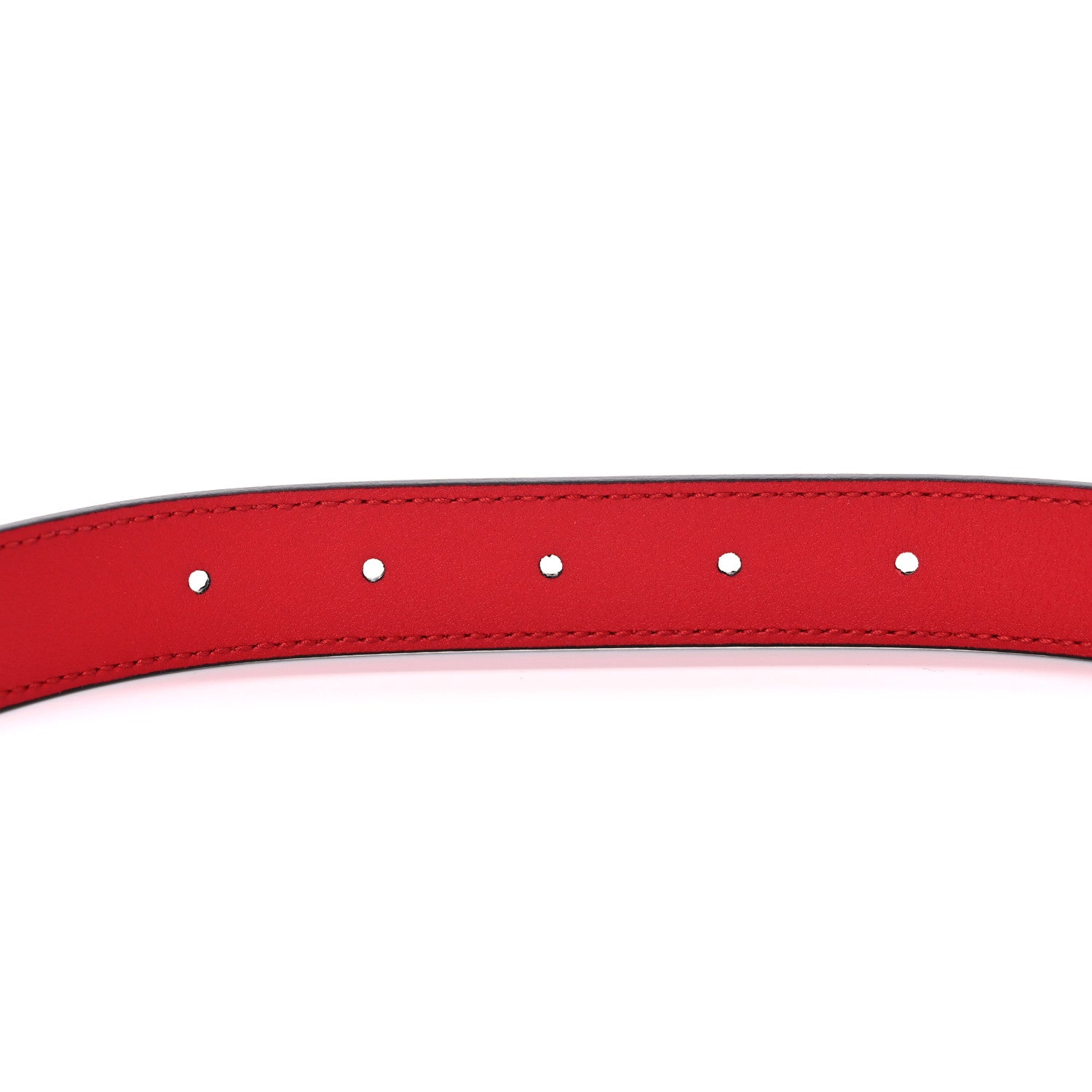 Gucci Moon Calfskin Torchon Double G 25mm Belt 95 38 Hibiscus Red 4 of 6