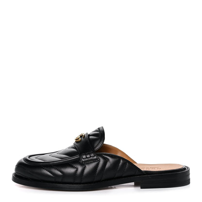 Gucci Nappa Matelasse Mens GG Marmont Slippers 10 Black 1 of 11