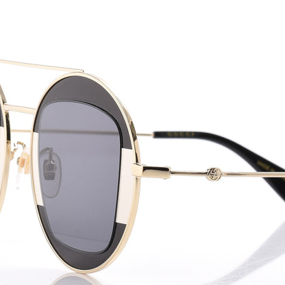 Gucci Round Frame Sylvie Web Sunglasses GG0105S Black 6 of 9
