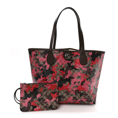 Gucci GG Supreme Monogram Camouflage Tote  Pink Red 3 of 10