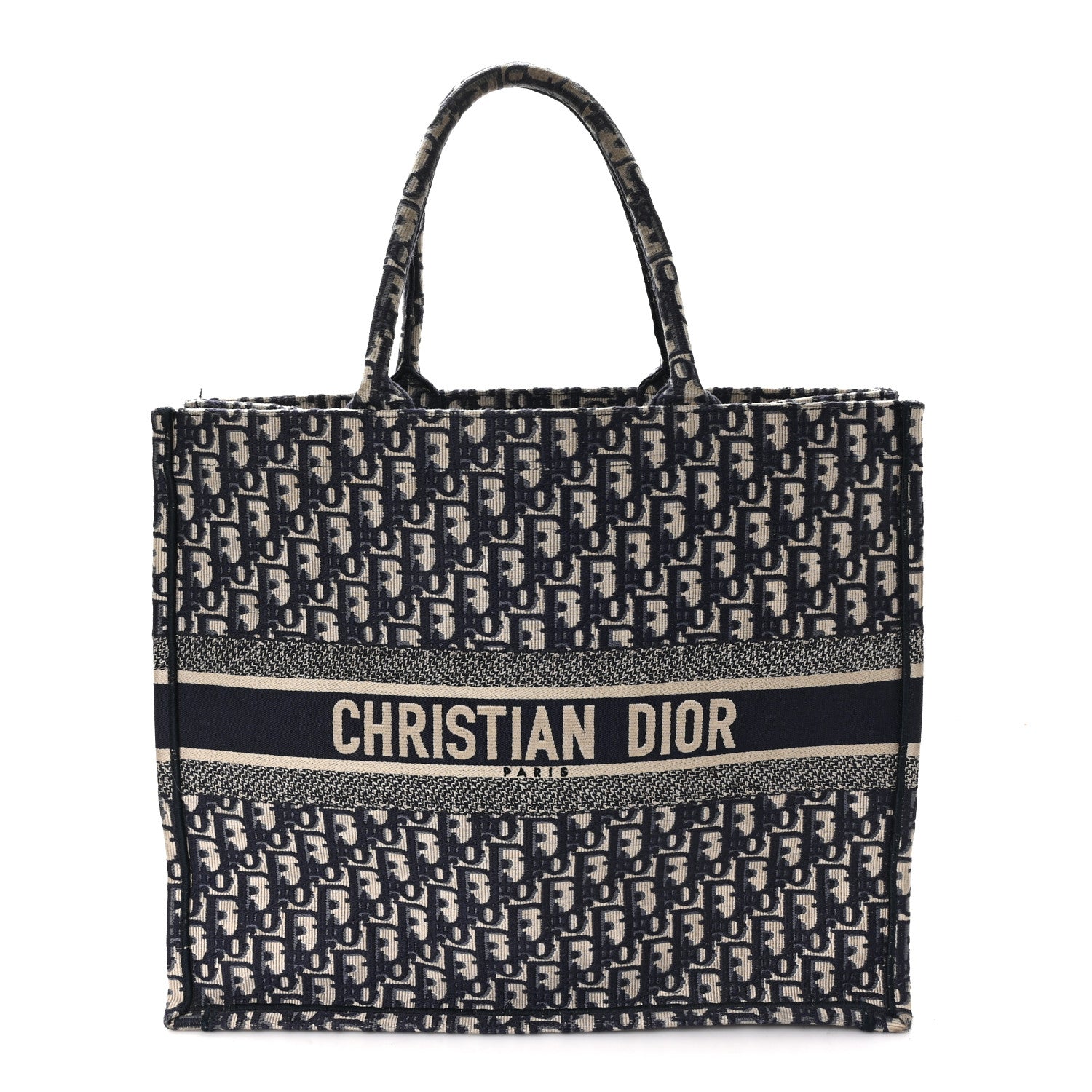Christian Dior Oblique Large Book Tote Blue Multicolor 1 of 12
