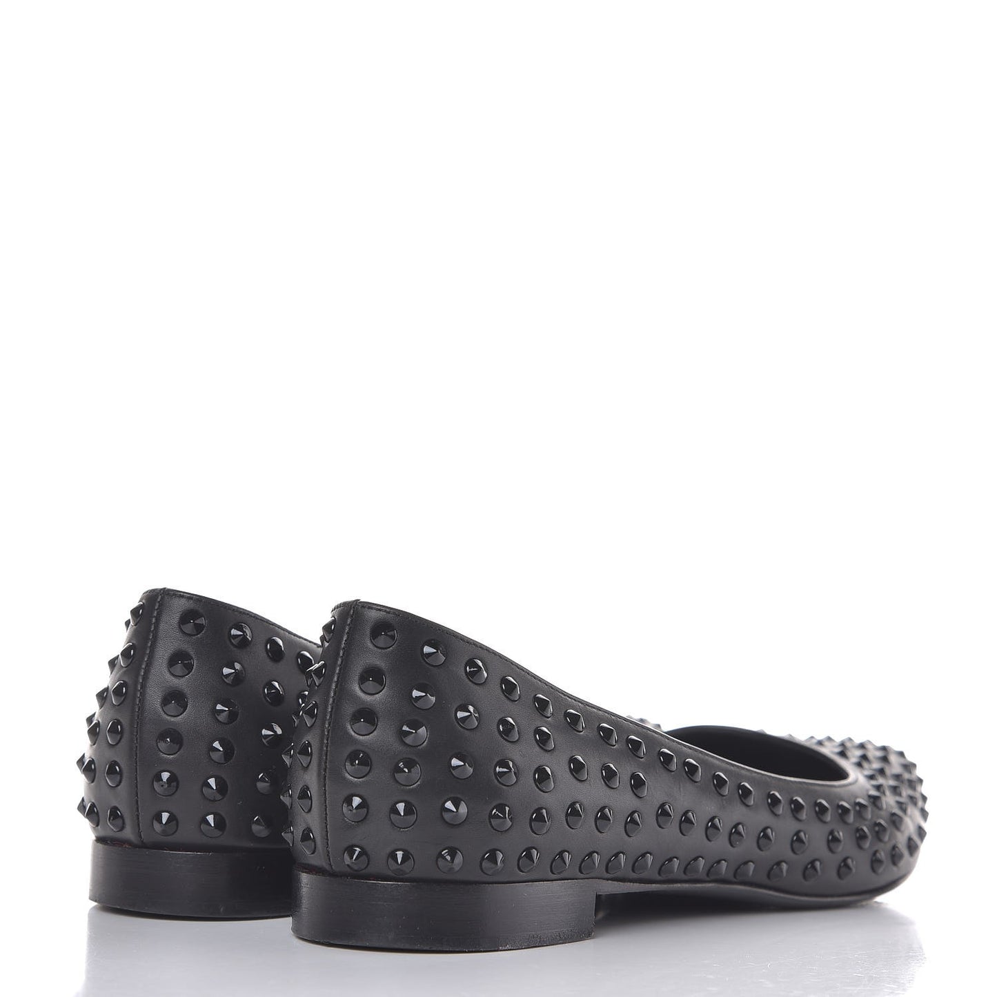 Calfskin Studded Paris Ballerina Flats 37 Black
