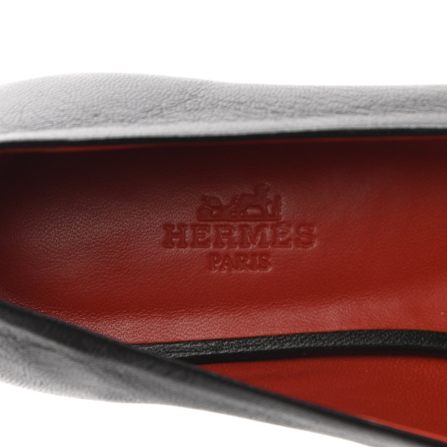 Hermes Goatskin Bilbao Ballerina Flats 36.5 Black 7 of 7