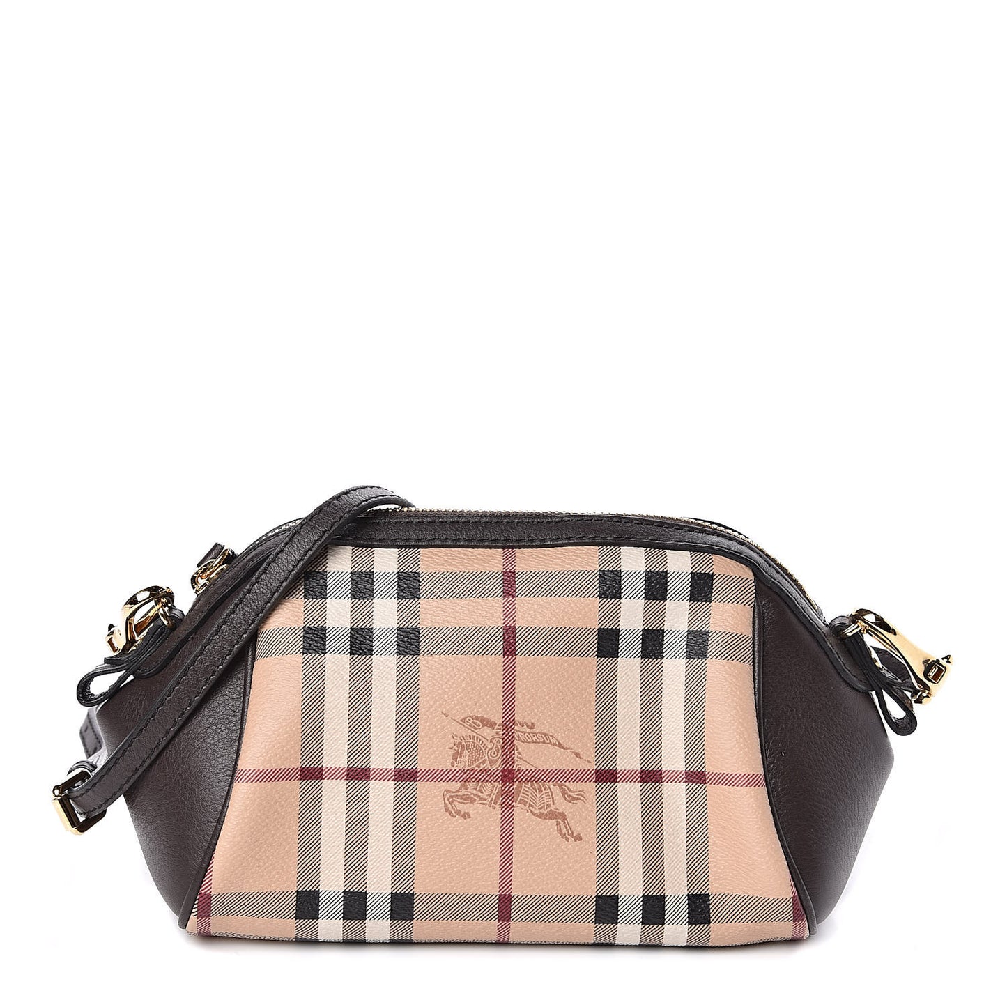 Haymarket Check Mini Blaze Crossbody Bag Chocolate