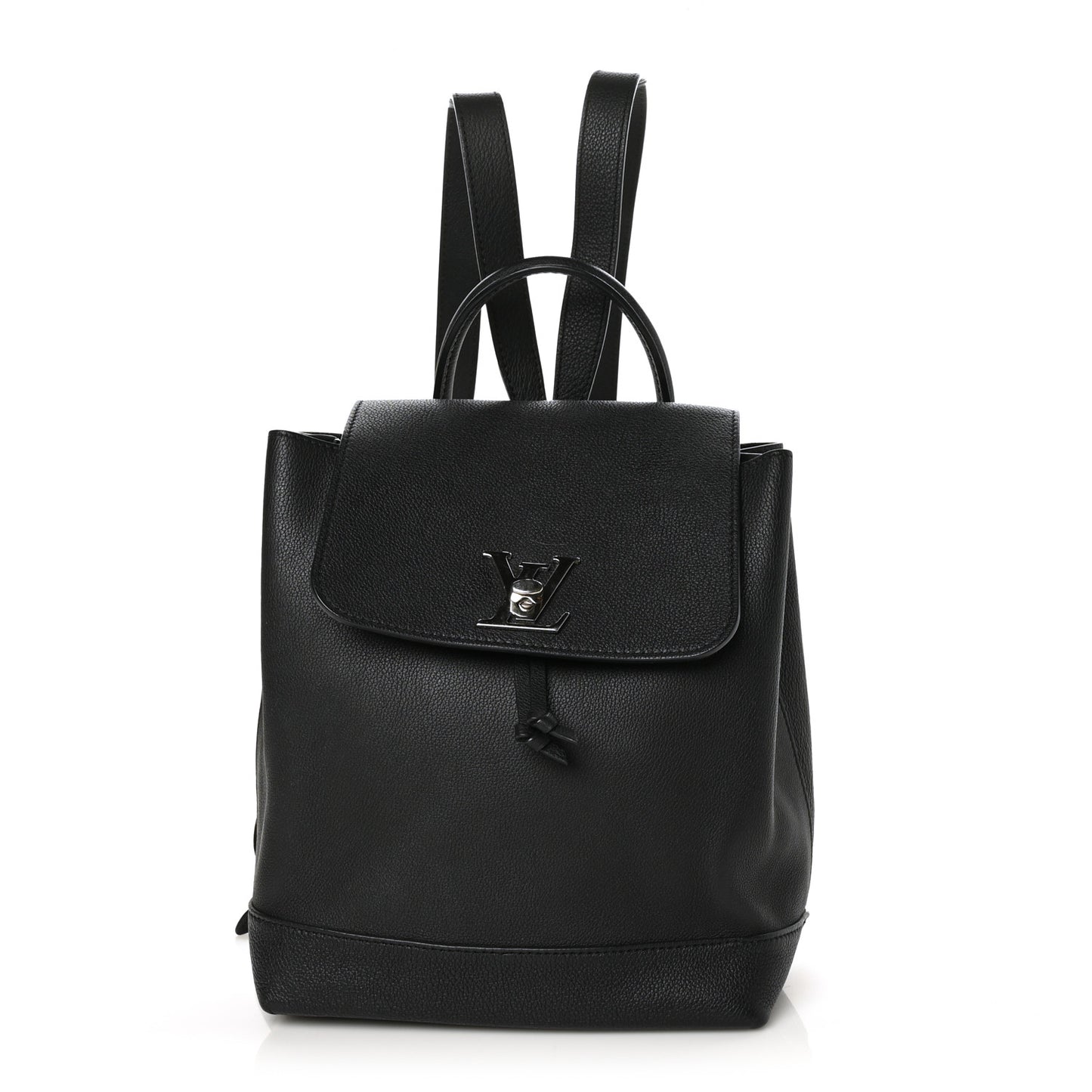 Calfskin Lockme Backpack Black