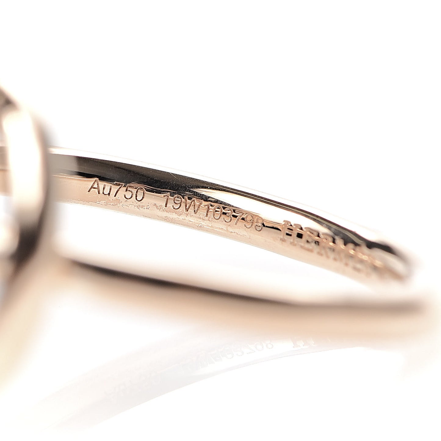 18K Rose Gold Diamond PM Echappee Ring 52 6