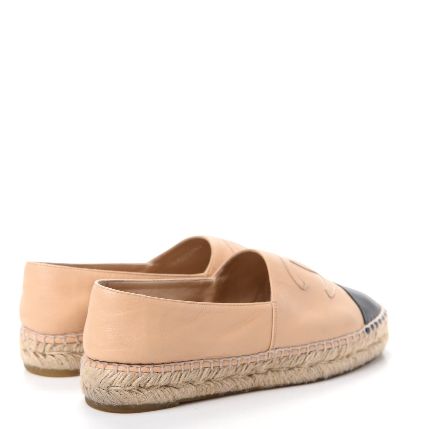 Lambskin CC Espadrilles 37 Beige Black