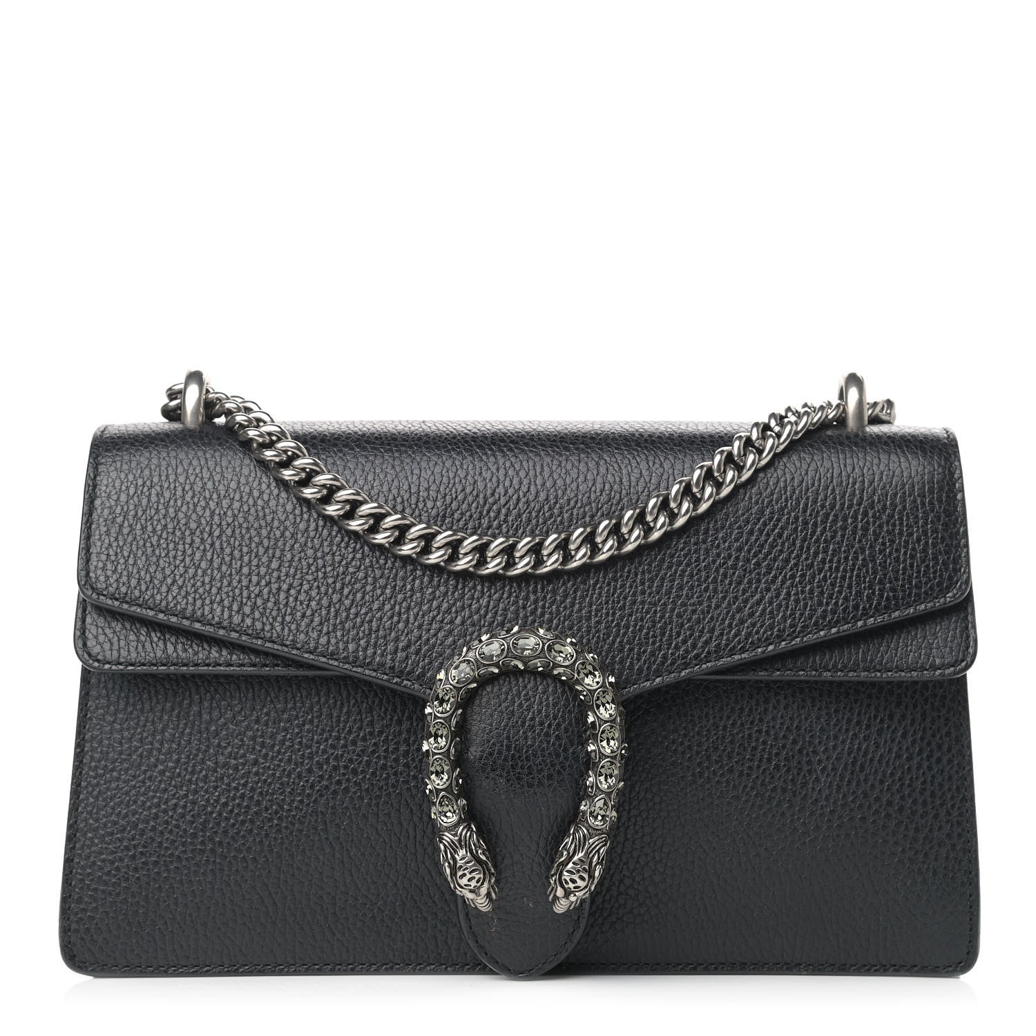 Gucci Pebbled Calfskin Small Dionysus Shoulder Bag Black 1 of 12