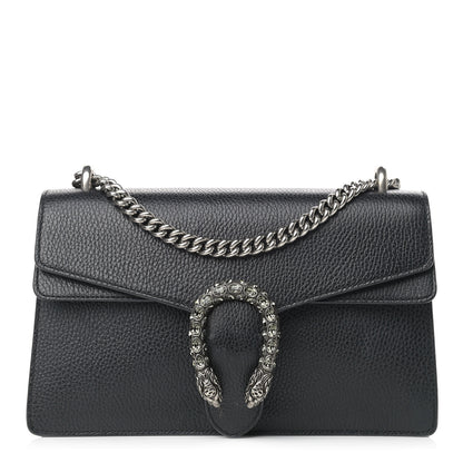 Gucci Pebbled Calfskin Small Dionysus Shoulder Bag Black 1 of 12
