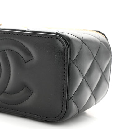 Chanel Lambskin Quilted Small Pillow Crush Vanity Case With Chain Black 10 of 11
