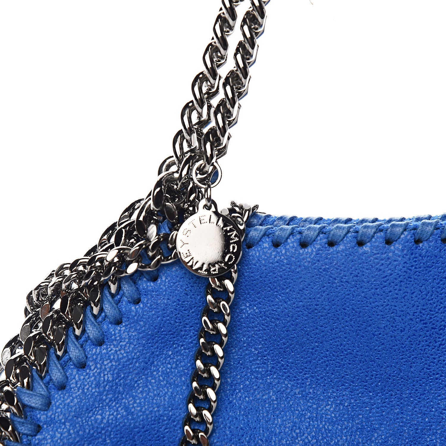 Stella McCartney Shaggy Deer Mini Falabella Fold Over Tote Bright Blue 9 of 9