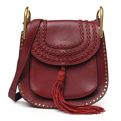 Chloe Calfskin Braided Small Hudson Shoulder Bag Sienna Red 1 of 10