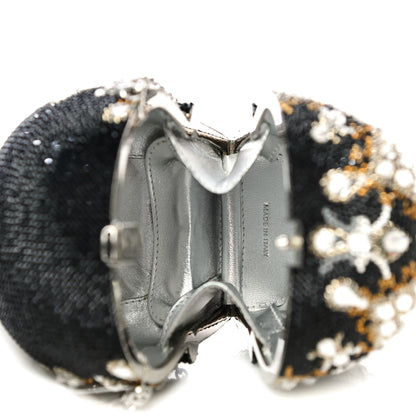 Judith Leiber Crystal Bela Lugosi Skull Minaudiere Clutch Silver Multicolor 5 of 12