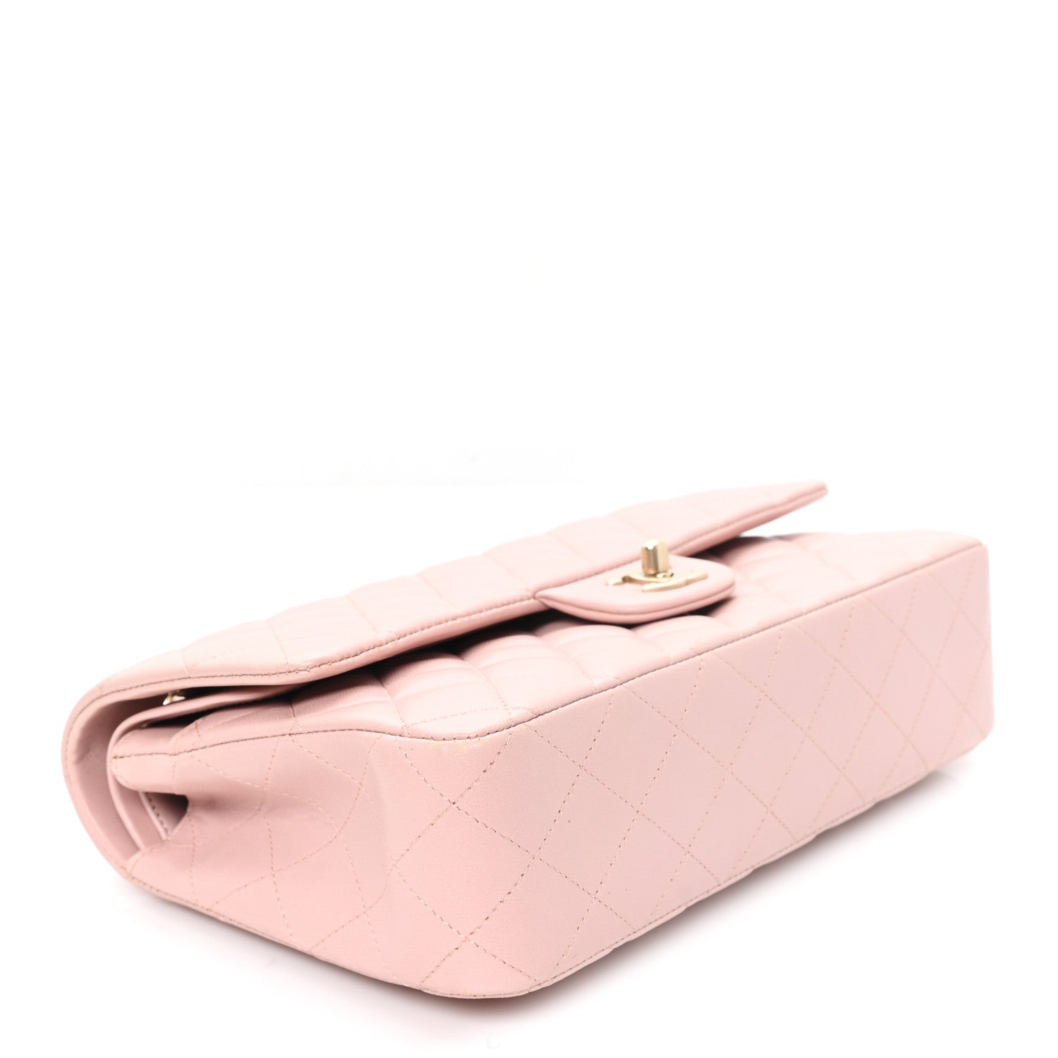 Chanel Lambskin Quilted Medium Double Flap Light Pink 3 of 9