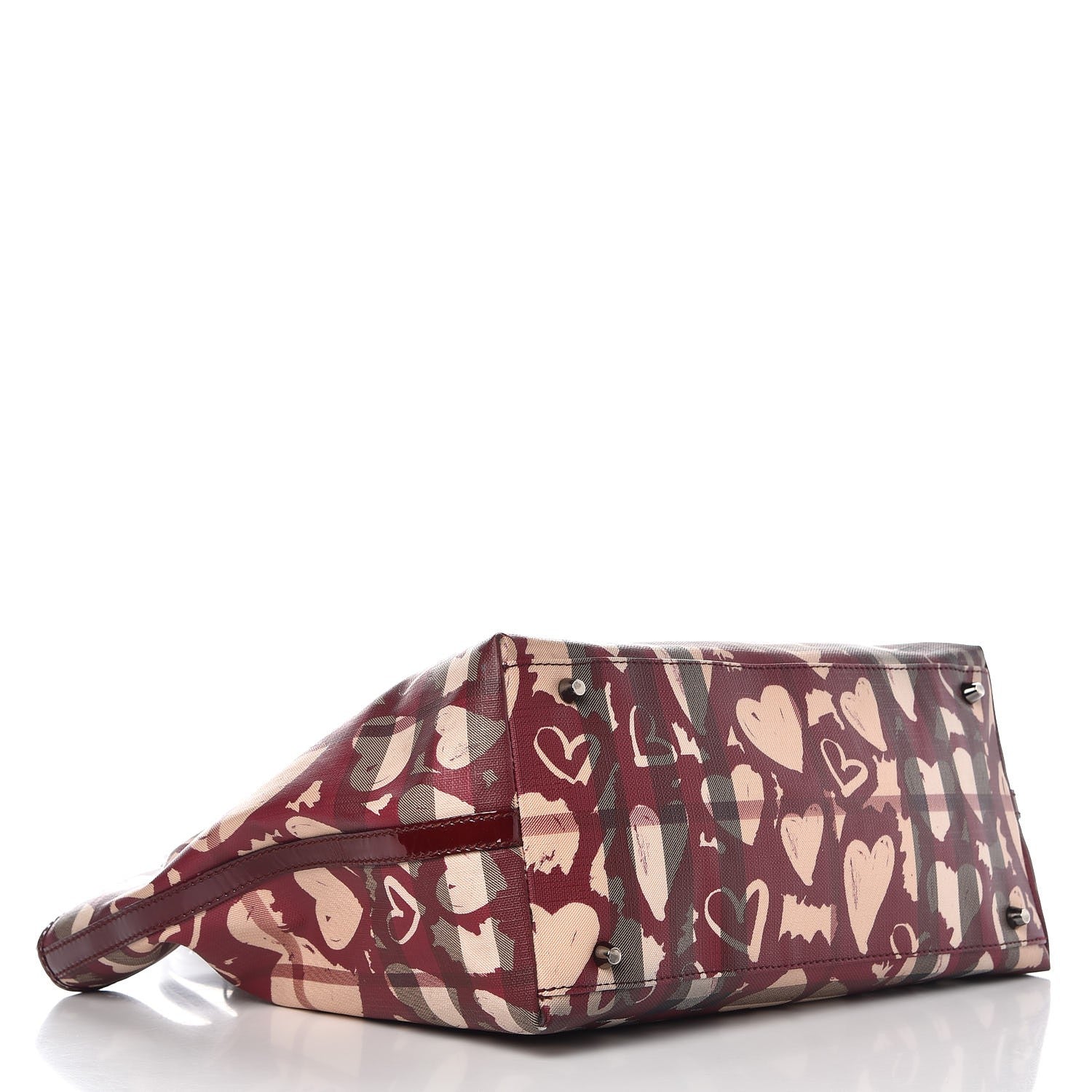 Burberry Nova Check Heart Tote Red 4 of 16