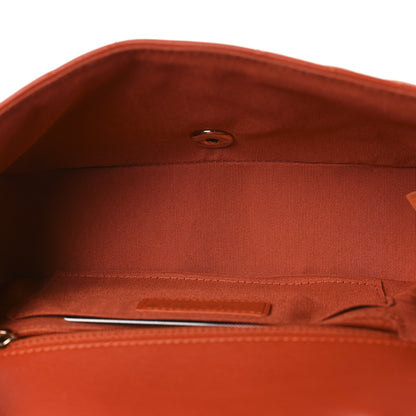 Chanel Calfskin Chevron Quilted Mini Statement Flap Dark Orange 5 of 10