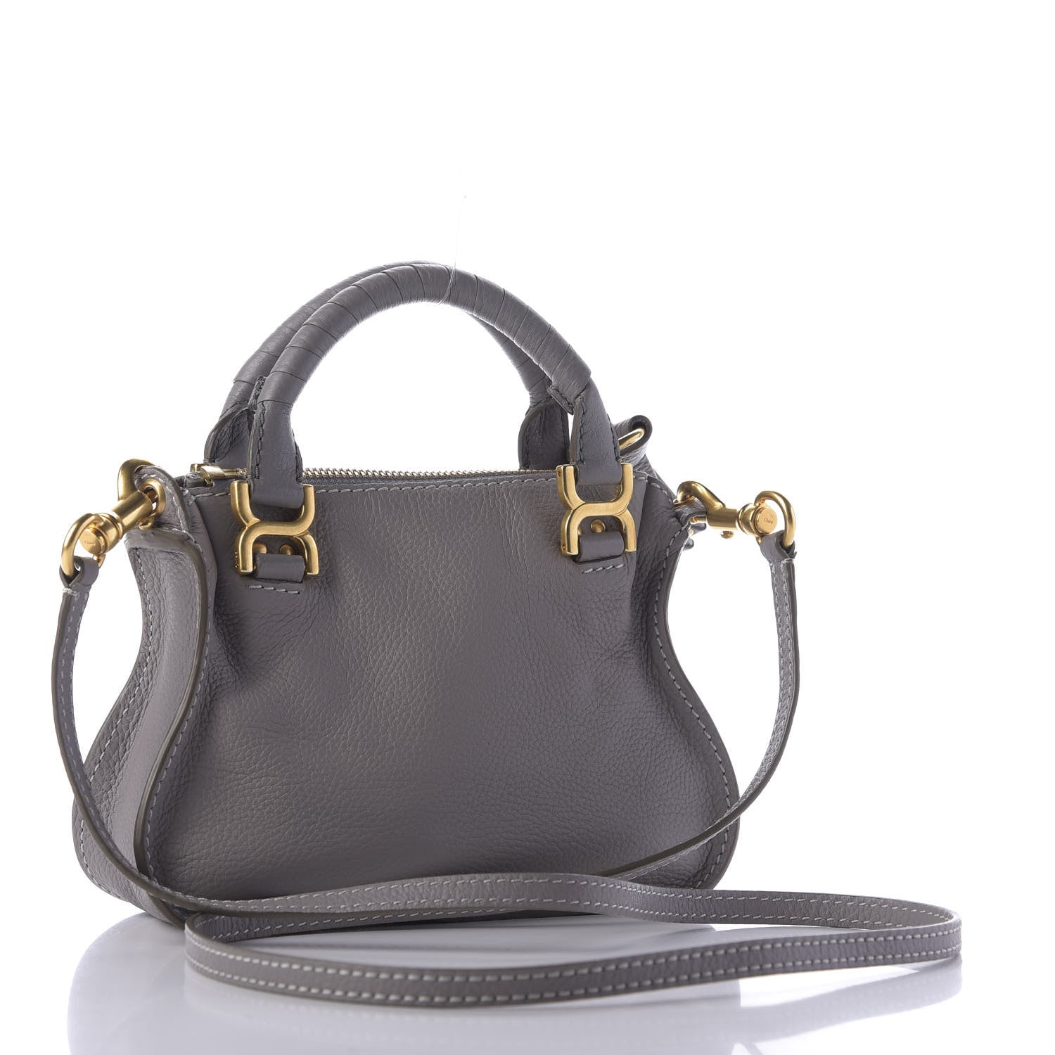 Chloe Calfskin Mini Marcie Satchel Cashmere Grey 3 of 9