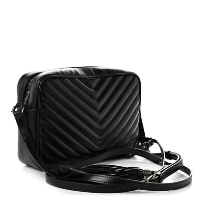 Saint Laurent Calfskin Matelasse Monogram Lou Camera Bag Black 3 of 13