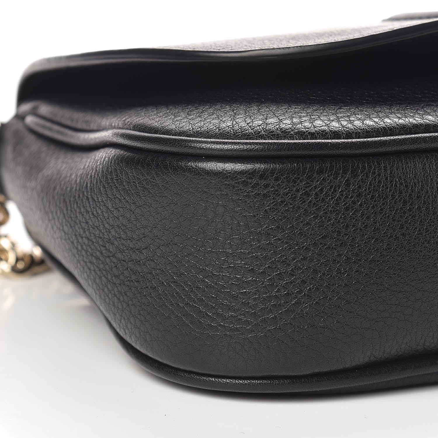 Gucci Pebbled Calfskin Medium Soho Flap Crossbody Black 8 of 9
