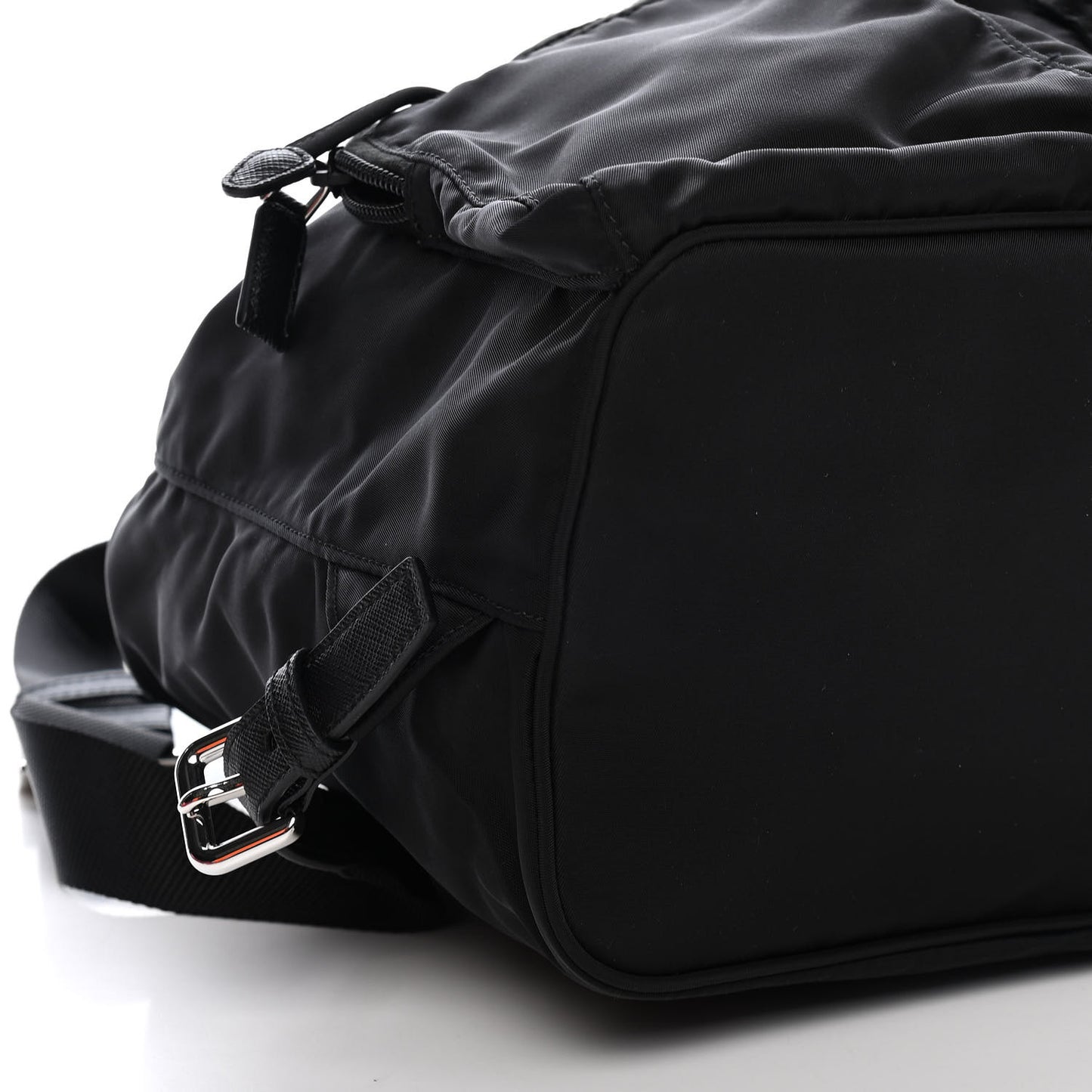 Tessuto Nylon Saffiano Medium Backpack Black