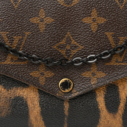 Louis Vuitton Monogram Animal Print Pochette Felicie Chain Wallet 7 of 12