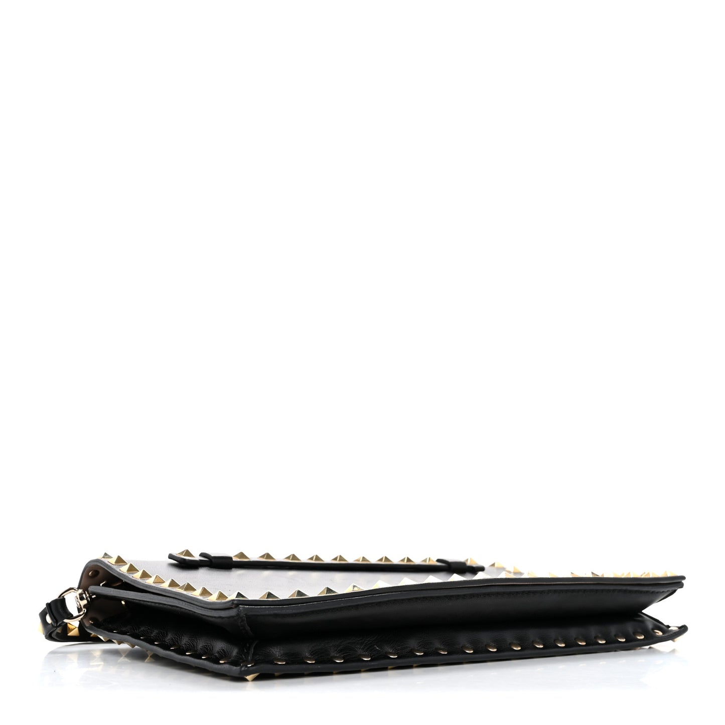 Nappa Rockstud Wristlet Clutch Black