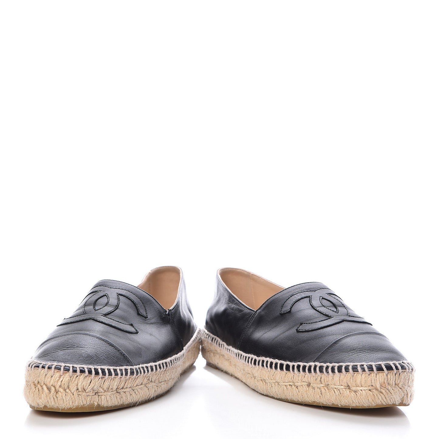 Lambskin CC Espadrilles 40 Black