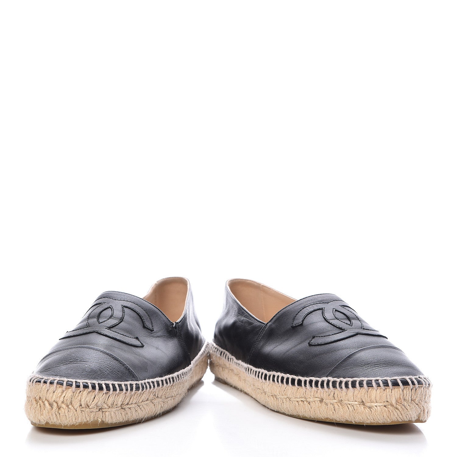 Chanel Lambskin CC Espadrilles 40 Black 6 of 13