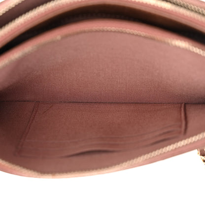 Chanel Metallic Goatskin Enamel Quilted Small Clutch With Chain Brown 6 of 14