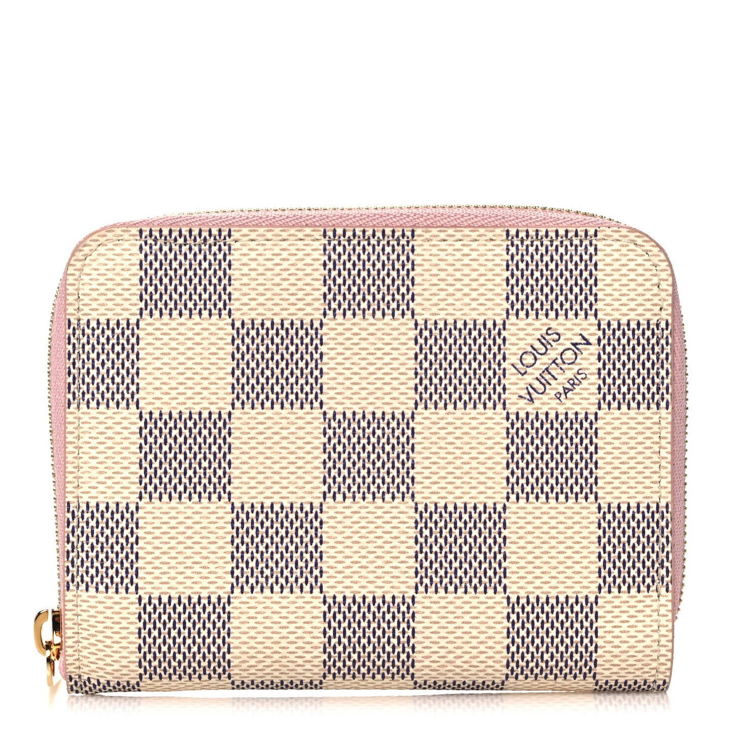 Damier Azur Zippy Coin Purse Rose Ballerine