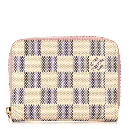 Louis Vuitton Damier Azur Zippy Coin Purse Rose Ballerine 1 of 8