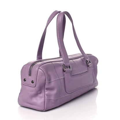 Prada Soft Calfskin Large Studded East West Tote Black 5 of 22