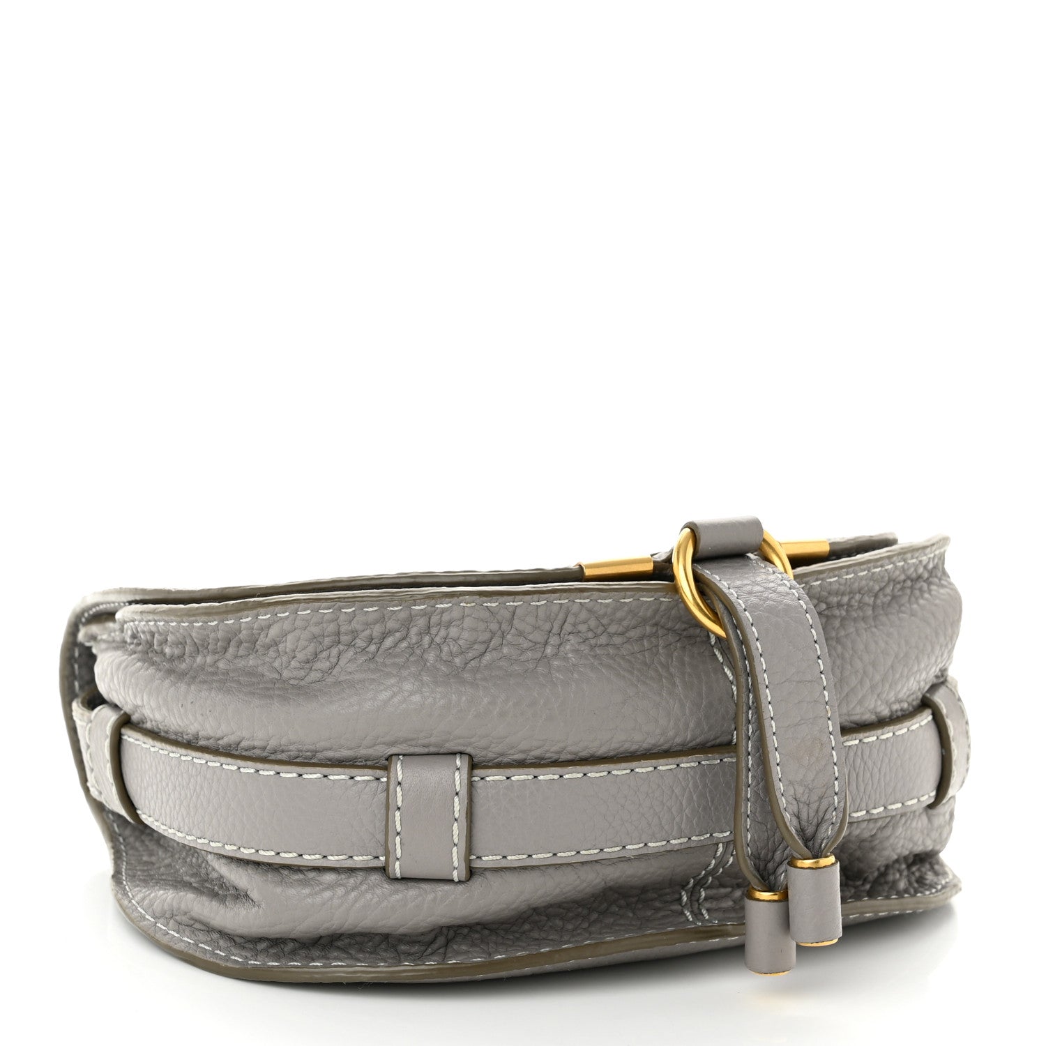 Chloe Calfskin Mini Marcie Round Crossbody Bag Cashmere Grey 3 of 12