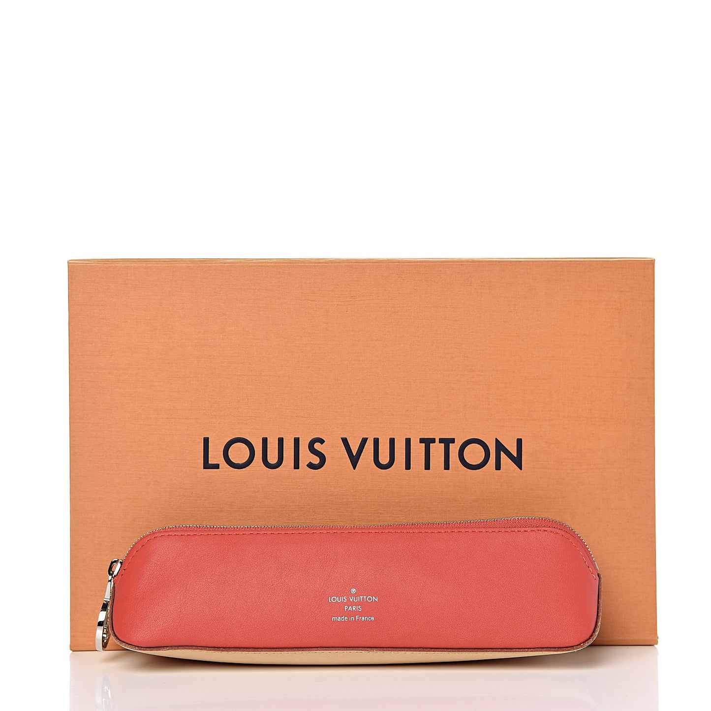 Monogram Elizabeth Pencil Pouch Red