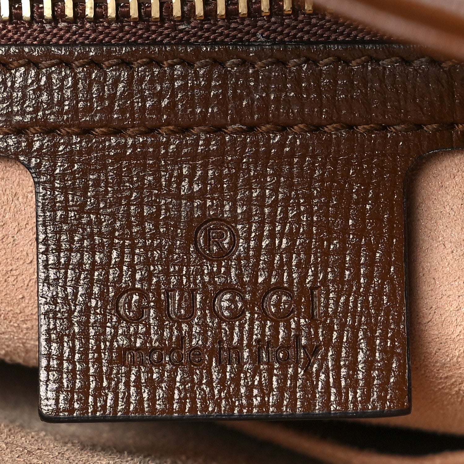 Gucci GG Supreme Monogram Azalea Calfskin Web Small Jackie 1961 Hobo Beige Ebony Brown Sugar 6 of 9