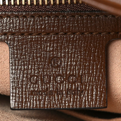 Gucci GG Supreme Monogram Azalea Calfskin Web Small Jackie 1961 Hobo Beige Ebony Brown Sugar 6 of 9