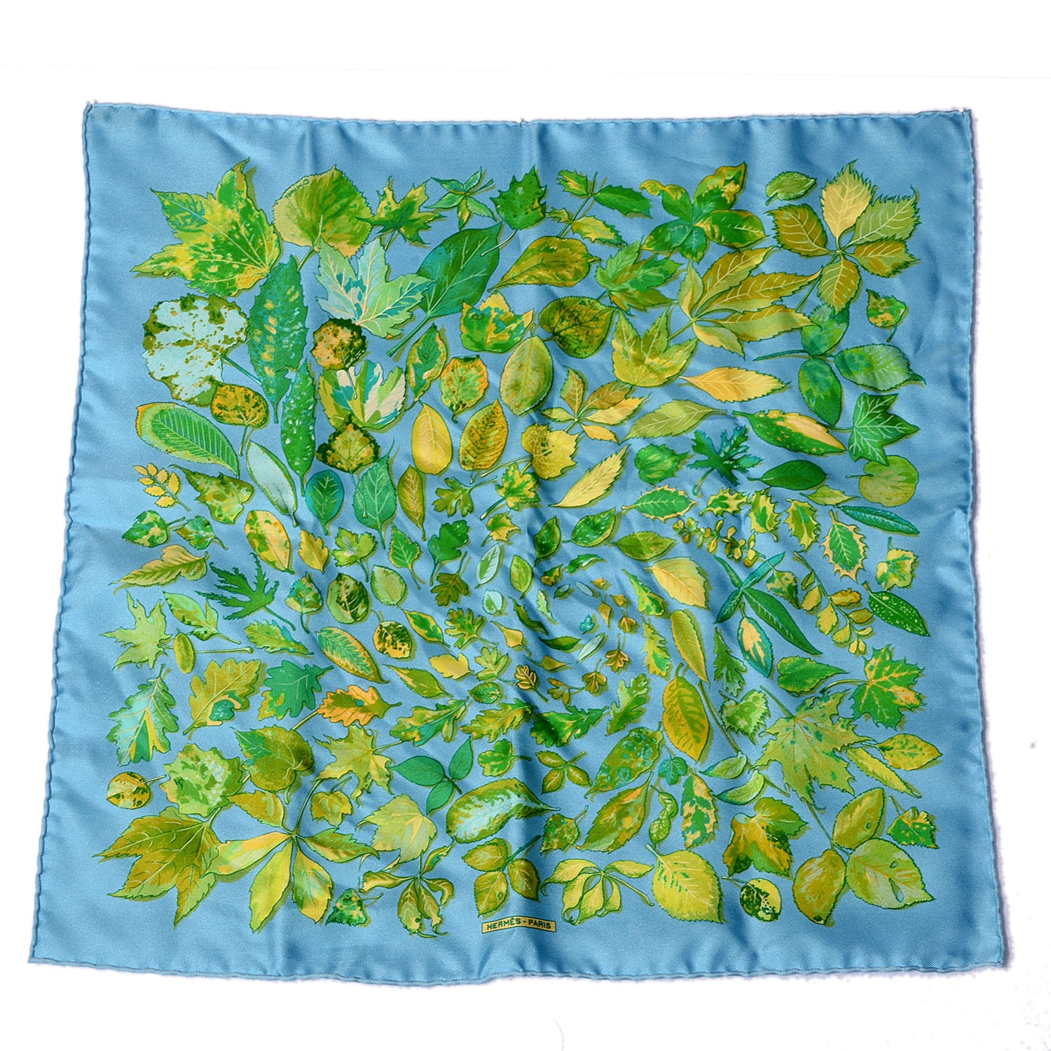Hermes Silk Tourbillons Pocket Square Scarf Bleu 2 of 5