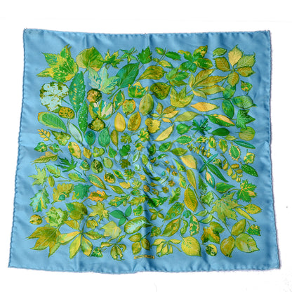 Hermes Silk Tourbillons Pocket Square Scarf Bleu 2 of 5