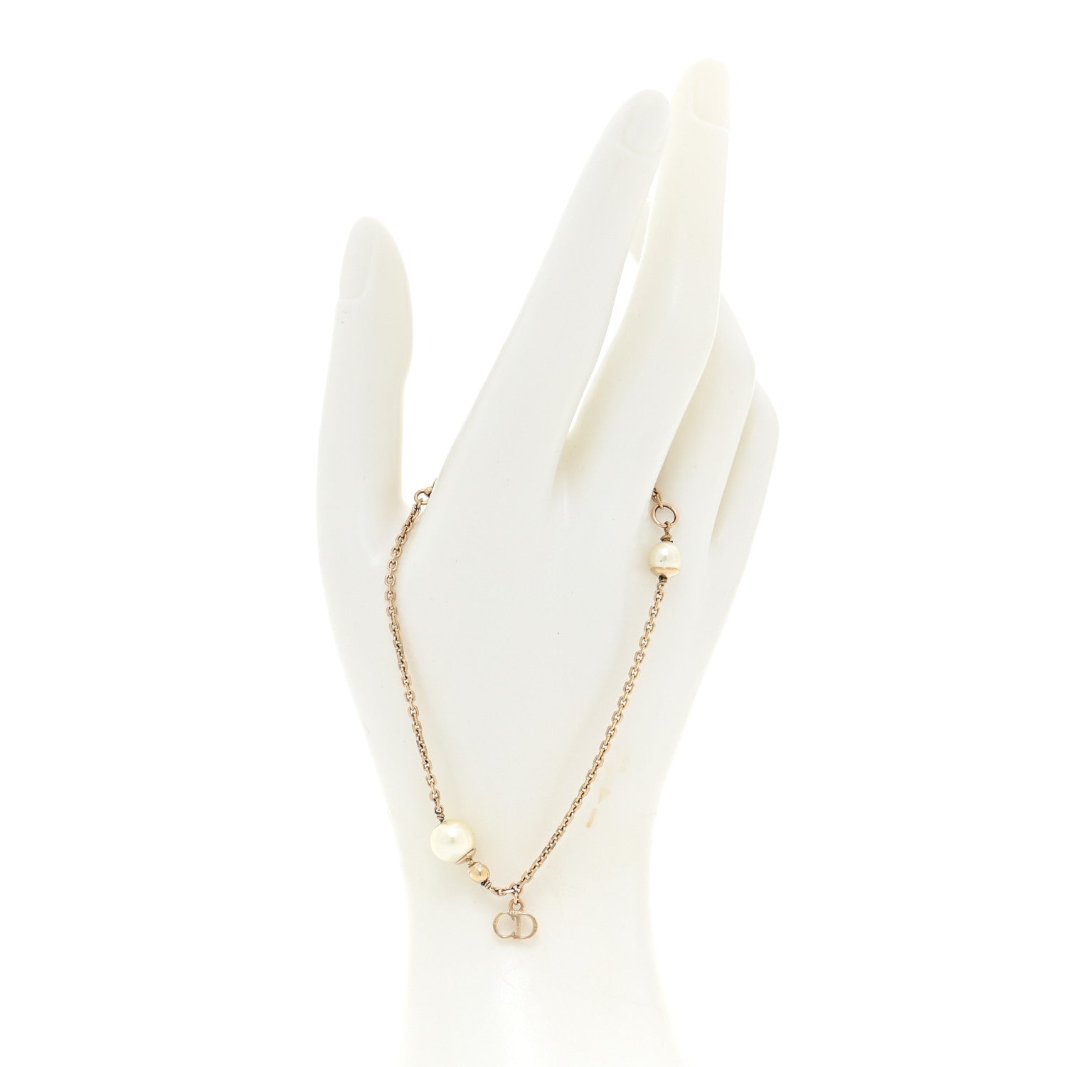 Christian Dior Pearl CD Bracelet Gold 2 of 14