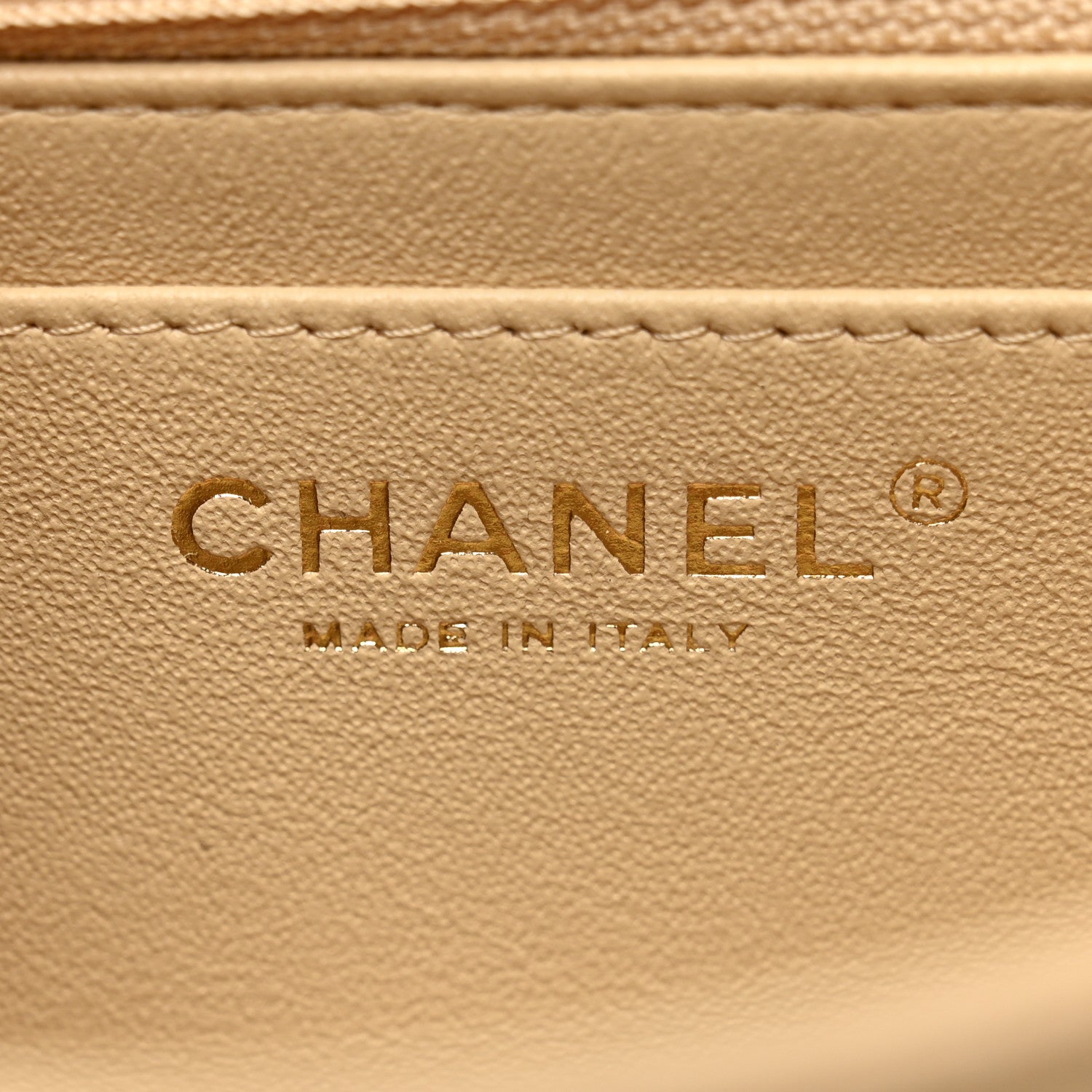 Chanel Lambskin Quilted Mini Rectangular Flap Beige 6 of 11