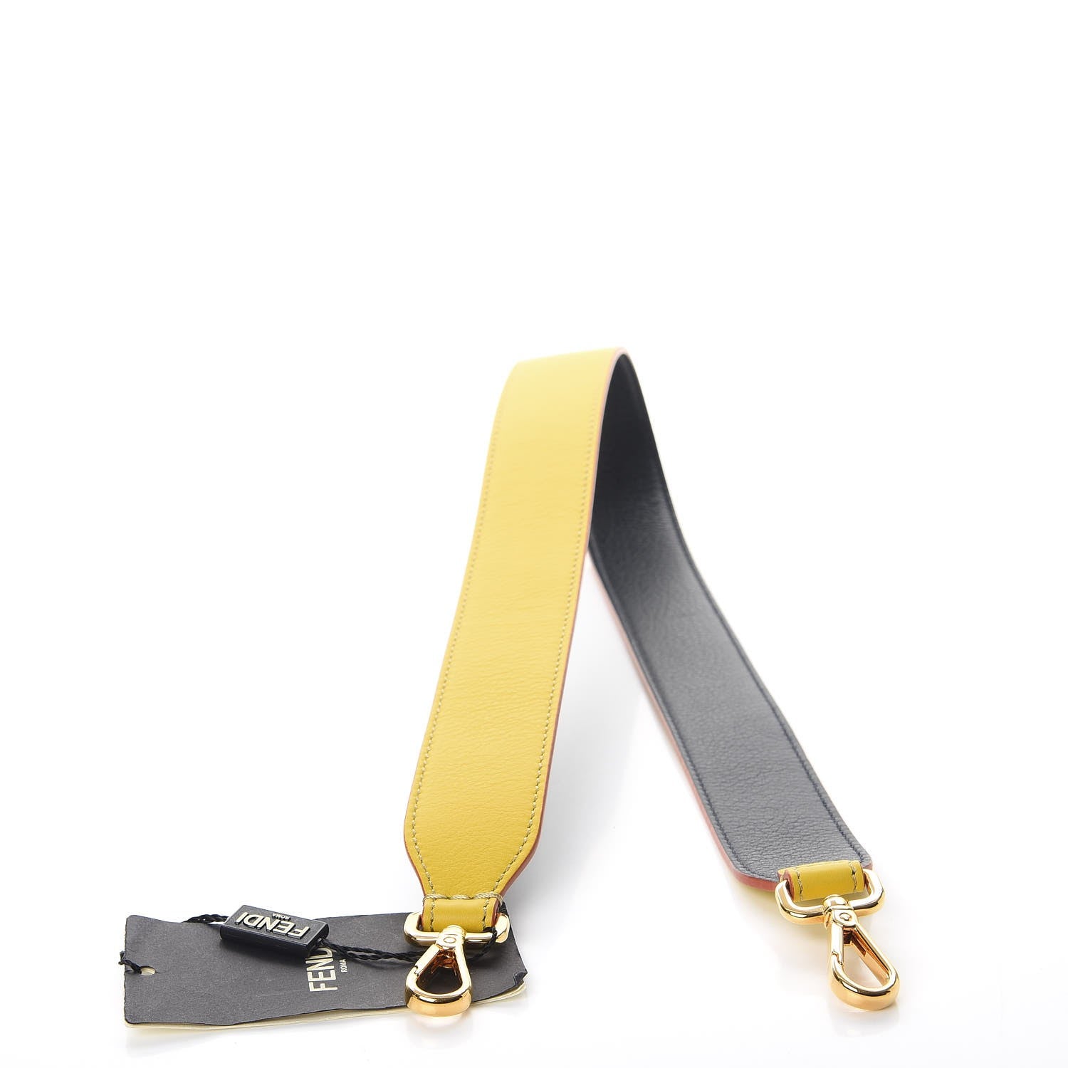 Fendi Vitello Dolce Bi-Color Strap You Cedro Blue Notte 6 of 6