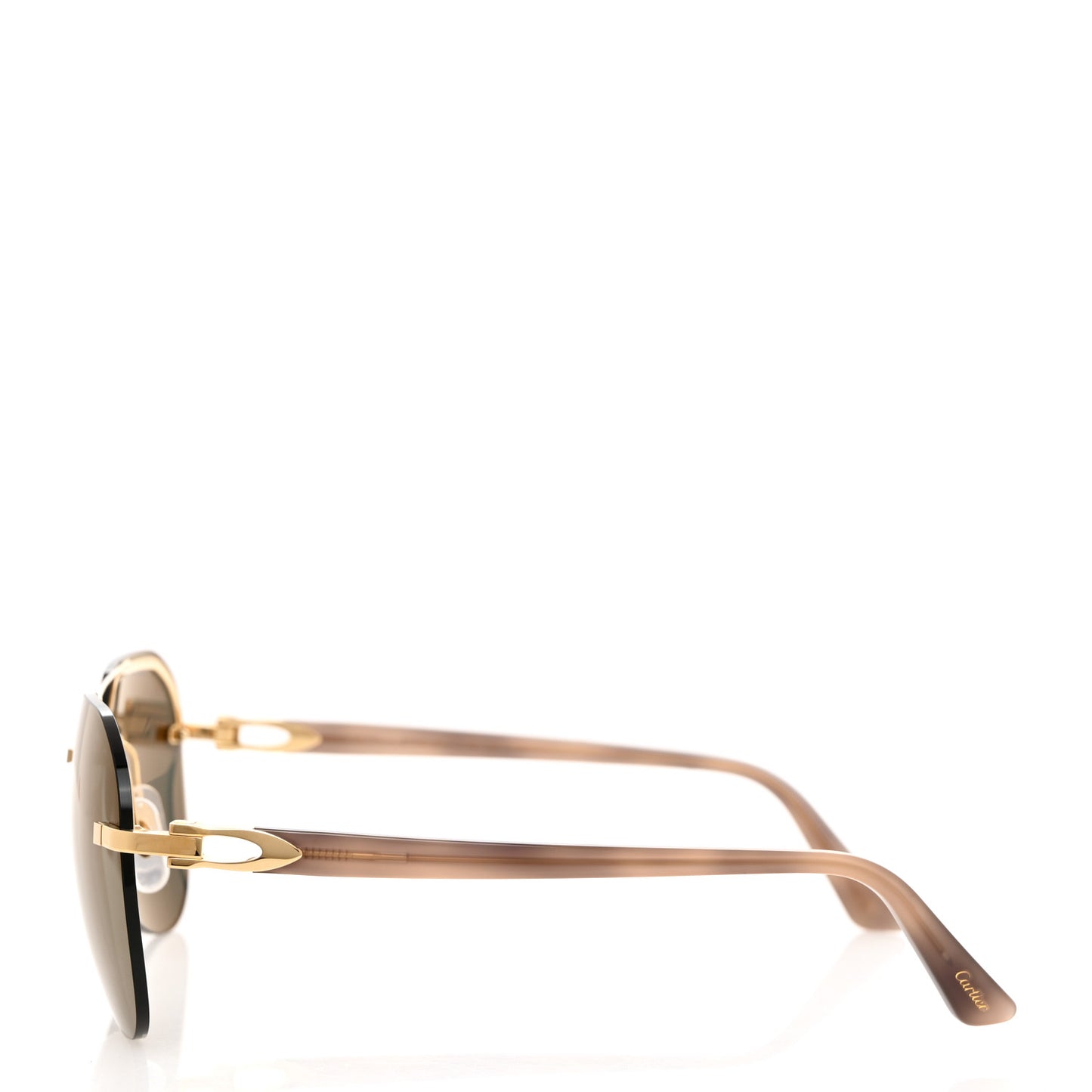Mens Double Bridge Aviator Sunglasses Gold