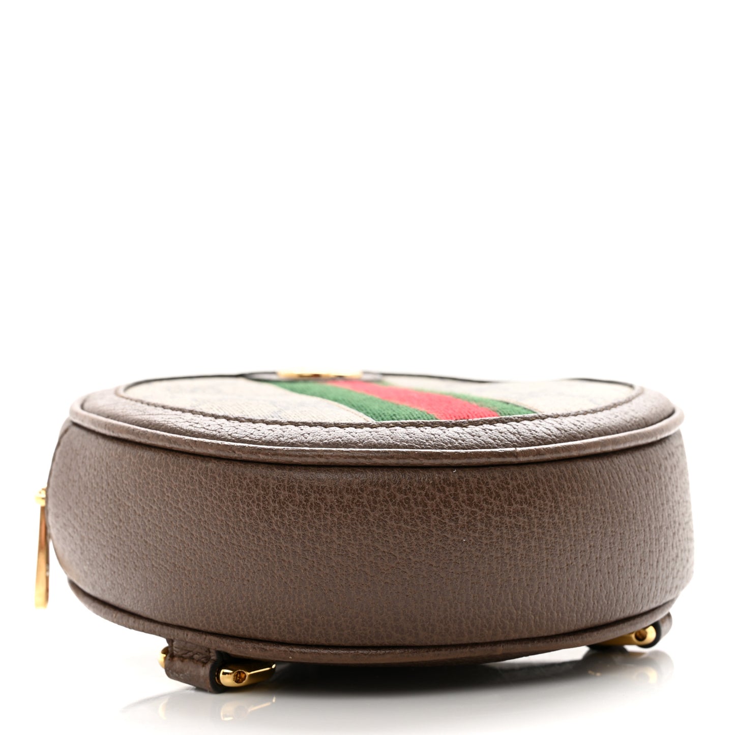 GG Supreme Monogram Web Mini Ophidia Round Backpack Brown