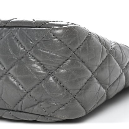 Chanel Aged Calfskin Quilted Large Reissue Camera Case Grey 10 of 12