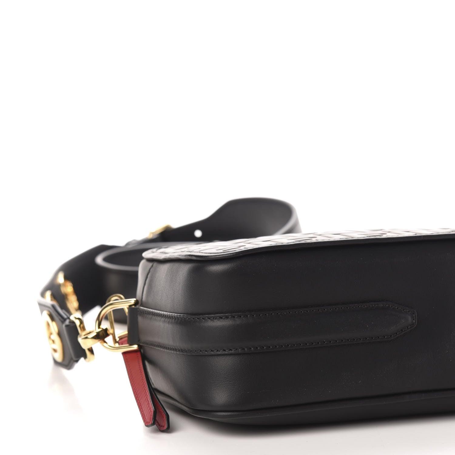 Fendi Vitello Century F is Fendi Bi-Color FF 1974 Embossed Camera Case Maya Black 9 of 12